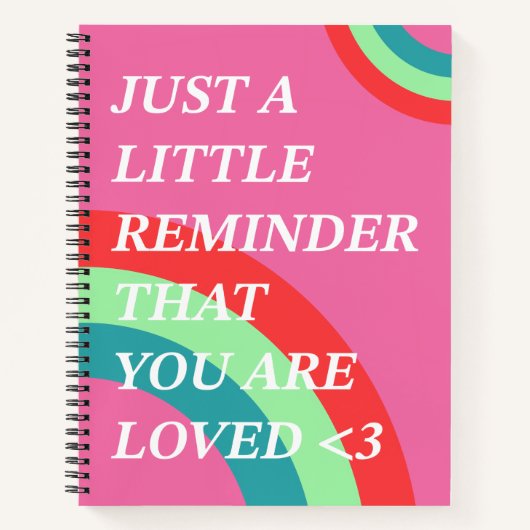 Herinner je eraan dat je geliefd bent notitieboek (Voorkant)