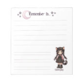 Herinner je - Goth Cat Moon Notitieblok (Voorkant)