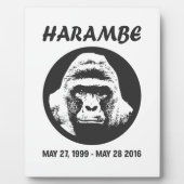 Herinner je Harambe Fotoplaat (Voorkant)