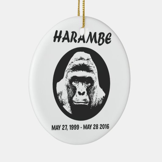 Herinner je Harambe Keramisch Ornament (Rechts)