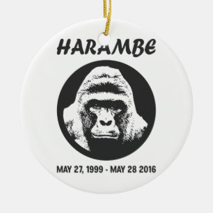 Herinner je Harambe Keramisch Ornament