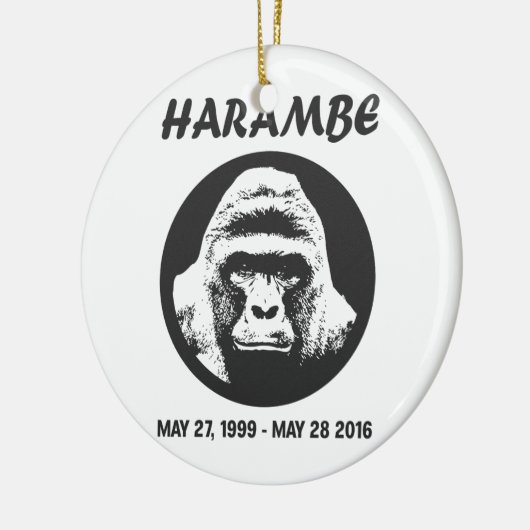 Herinner je Harambe Keramisch Ornament (Links)