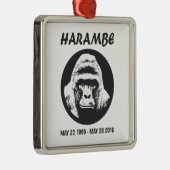 Herinner je Harambe Metalen Ornament (Rechts)