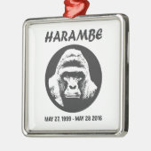 Herinner je Harambe Metalen Ornament (Links)