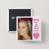 Herinner je Jenni Vierkante Button 5,1 Cm (Voorkant /achterkant)