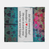 Herinner je Missing Heart Fleece Deken (Voorkant (Horizontaal))