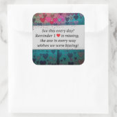 Herinner je Missing Heart Vierkante Sticker (Tas)