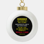 HERINNER JE OM TE STEMMEN KERAMISCHE BAL ORNAMENT (Voorkant)