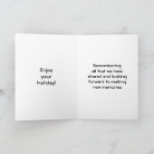 HERINNER JE ONZE KERSTDAGEN AAN MIJN TWEELING FEESTDAGEN KAART (Binnen)