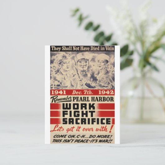 Herinner je Pearl Harbour Briefkaart (Staand voorkant)