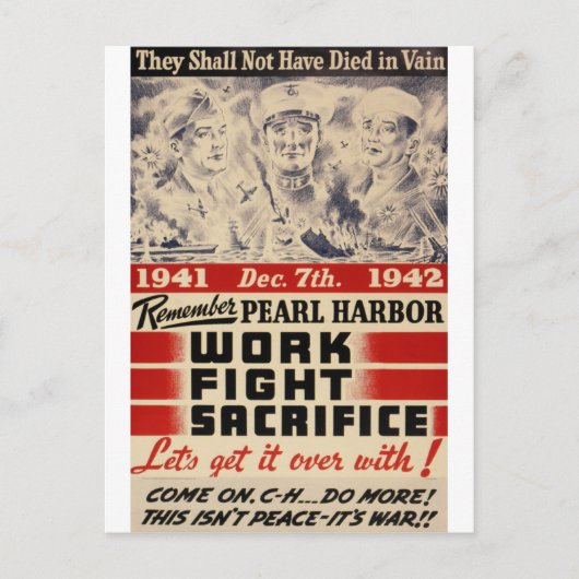 Herinner je Pearl Harbour Briefkaart (Voorkant)