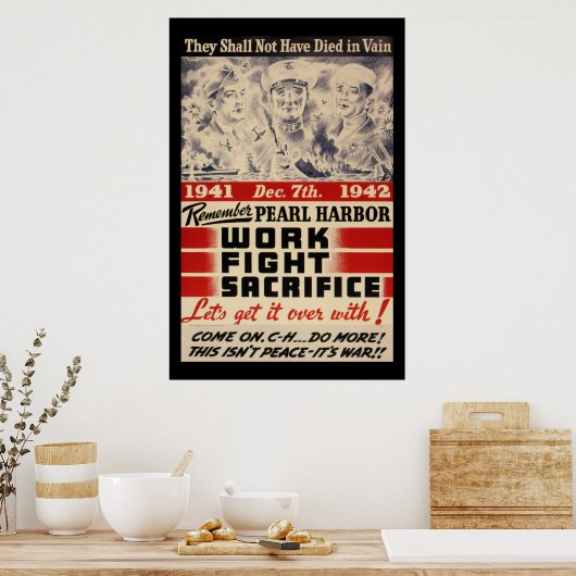 Herinner je Pearl Harbour Poster (Keuken)