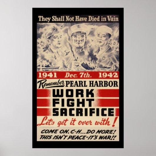 Herinner je Pearl Harbour Poster (Voorkant)