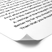 Herinner je Poem van Christina Georgina Rossetti Poster (Hoek)