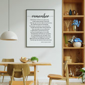 Herinner je Poem van Christina Georgina Rossetti Poster