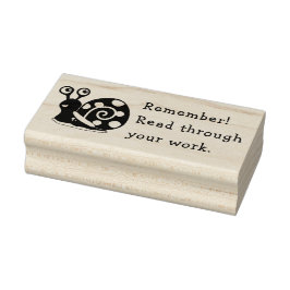 HERINNER JE WERK NA TE LEZEN SLAK RUBBER STEMPEL