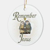 Herinner Jezus Kerstmis Ornament (Links)