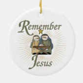 Herinner Jezus Kerstmis Ornament (Achterkant)