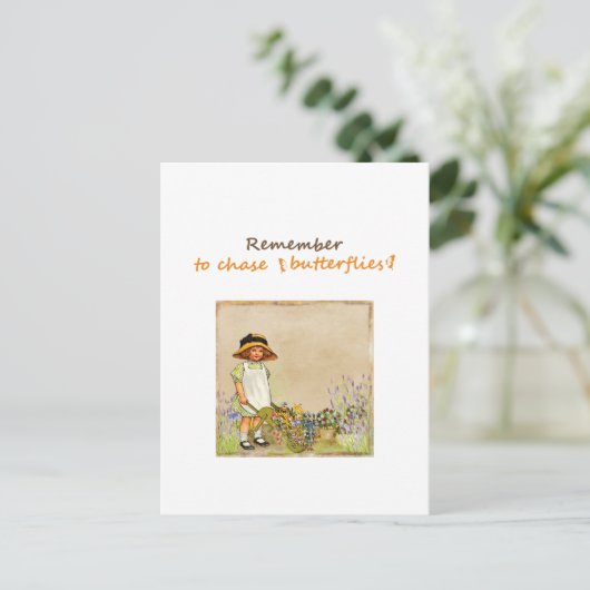 Herinner me aan achtervolging vlinders Motivatie C Briefkaart (Staand voorkant)