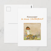 Herinner me aan achtervolging vlinders Motivatie C Briefkaart (Voorkant / Achterkant)