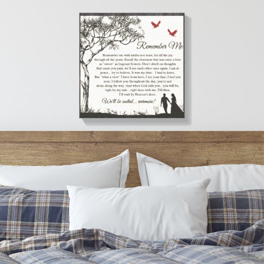 Herinner me canvas afdruk (Insitu (Slaapkamer))