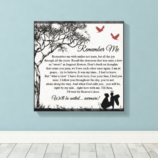 Herinner me canvas afdruk (Insitu (Houten vloer))