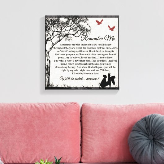 Herinner me canvas afdruk (Insitu (Woonkamer))