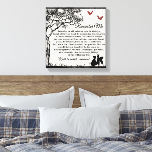 Herinner me canvas afdruk (Insitu (Slaapkamer))