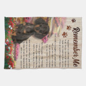 Herinner me Dachshund Theedoek (Horizontaal)