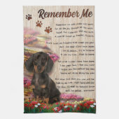 Herinner me Dachshund Theedoek (Verticaal)