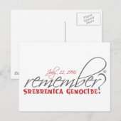 herinner me de genocide in srebrenica briefkaart (Voorkant / Achterkant)