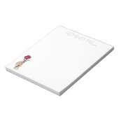 Herinner me de hand van Red Rose Notitieblok (Linkerzijde)