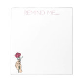Herinner me de hand van Red Rose Notitieblok (Voorkant)