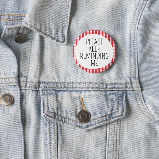 Herinner me er alsjeblieft aan ronde button 5,7 cm (In situ)