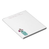 Herinner me Floral Bouquet in Glass Jar Blocnote (Schuin)