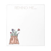 Herinner me Floral Bouquet in Sack Notitieblok (Voorkant)