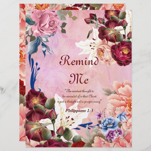 Herinner me Gepersonaliseerd Papier (Voorkant / Achterkant)