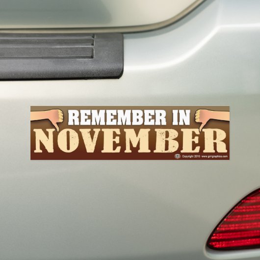 Herinner me in de Bumpersticker van November (Op auto)