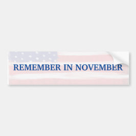 Herinner me in November Bumpersticker