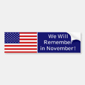 Herinner me in November Bumpersticker (Voorkant)