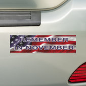 Herinner me in November Bumpersticker (Op auto)