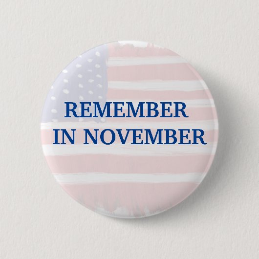 Herinner me in November Ronde Button 5,7 Cm (Voorkant)