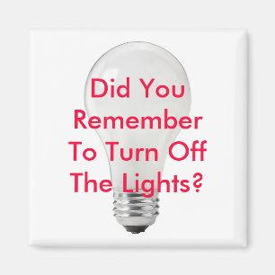 Herinner me om Lichten groene Magnet uit te zetten