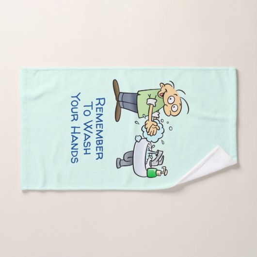 Herinner me om uw Cartoon van Handen te wassen Handdoek (Handdoek)