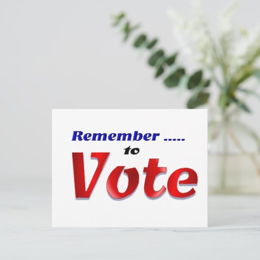 Herinner me te stemmen briefkaart (Staand voorkant)