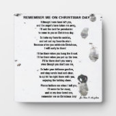 HERINNER MIJ OP EERSTE KERSTDAG gedicht Fotoplaat (Voorkant)