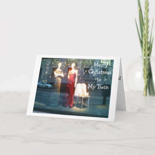 HERINNER MIJN TWIN BIJ CHRISTMAS/ALLE FUN DIE WE H FEESTDAGEN KAART (Voorkant)