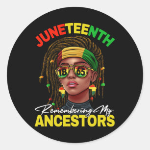 Herinner mijn voorouders Afro-Amerikaanse vrouwen Ronde Sticker