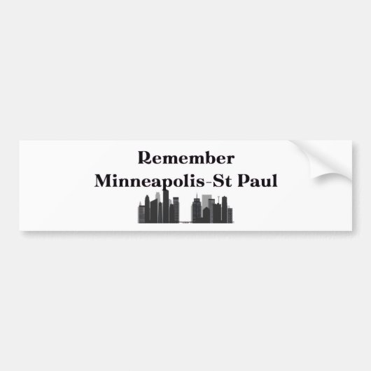 Herinner Minneapolis & St. Paul Bumpersticker (Voorkant)