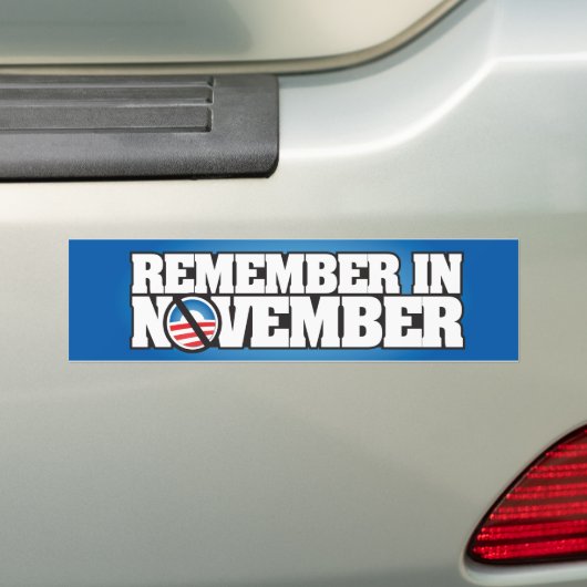 Herinner November Bumpersticker (Op auto)